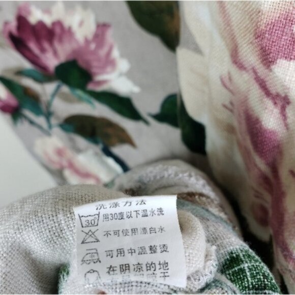 POU DOU DOU Vingt-Trois Japan Hemp/Cotton Woven Floral Print Tunic Top size M - Picture 12 of 13